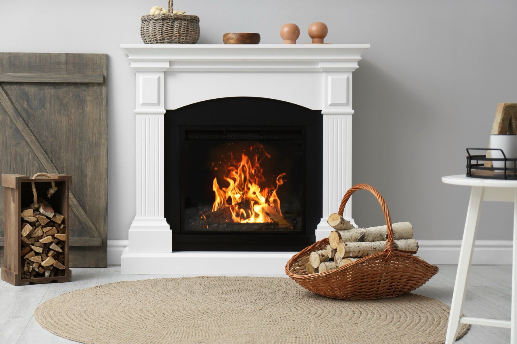 Custom fireplace mantle