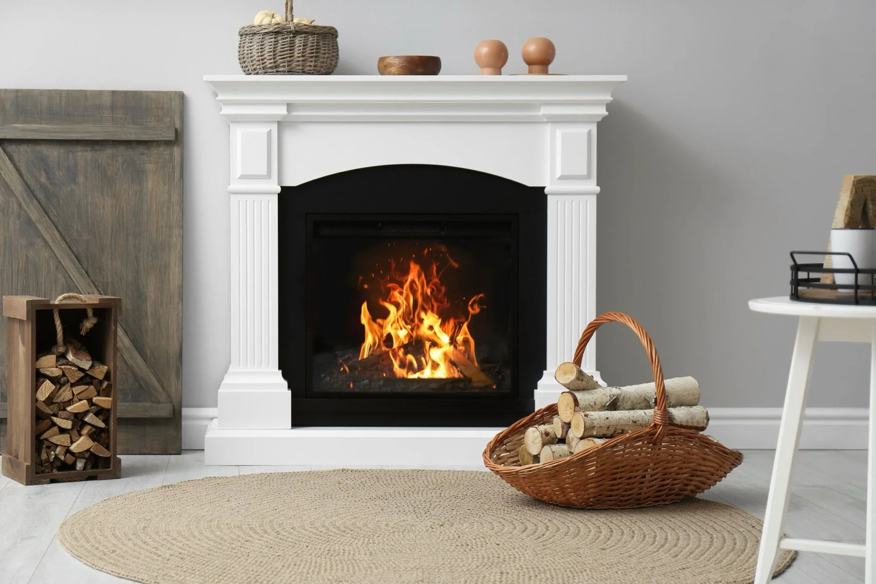 Custom fireplace mantle