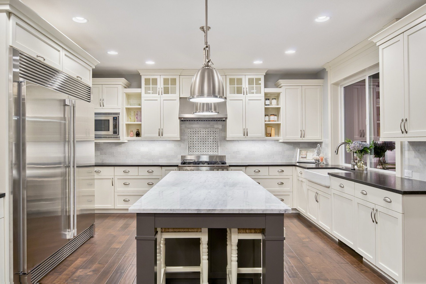 Remodeled kitchen with island